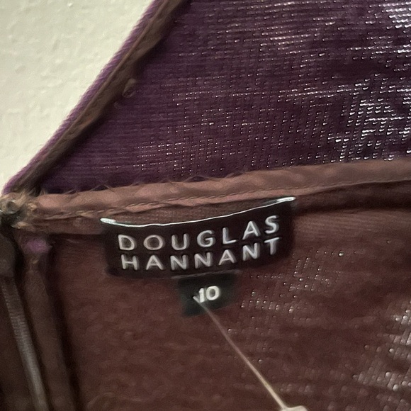 Douglas Hannant Stunning Wool like Scoop Neck Bodycon Pencil Dress Brown Plum 10 - Picture 5 of 15